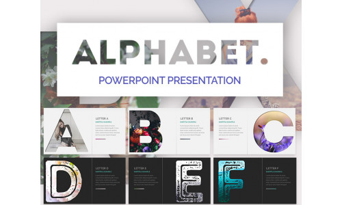 Alphabet Powerpoint PowerPoint template