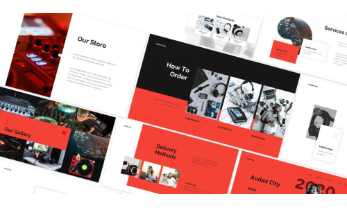 Audio Store Google Slides Template #191254