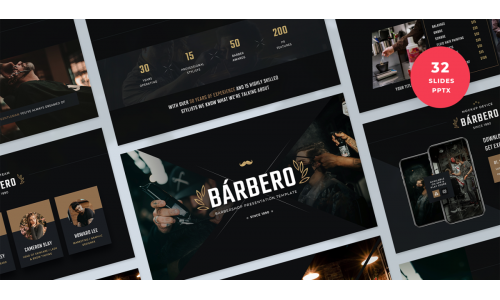Barber Shop Presentation PowerPoint Template