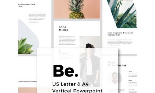 Be - Vertical PowerPoint template #75209