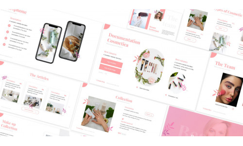 Beauty Care And Cometic Powerpoint Template