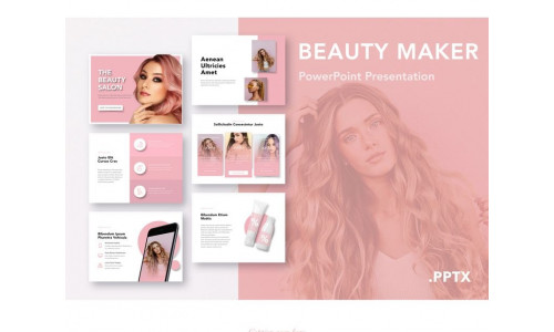Beauty Maker PowerPoint template #90082
