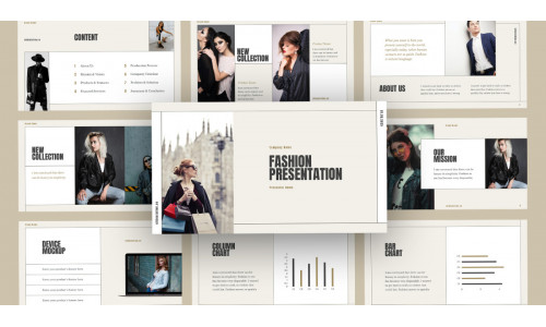 Beauty Minimalist Fashion PowerPoint Template