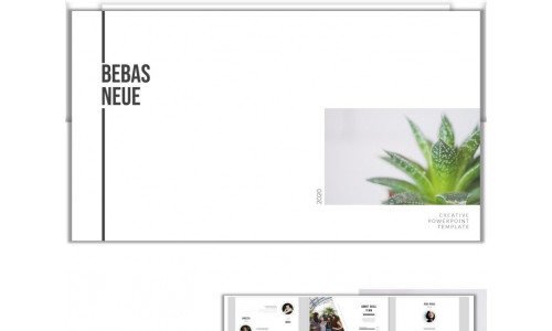 Bebas Neue PowerPoint template #98794