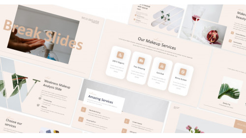 Bestille Make up Artist & Hairstyle Google Slides Template