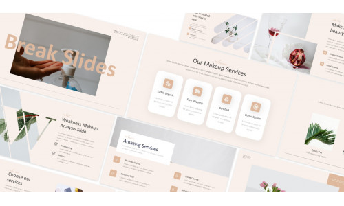 Bestille Make up Artist & Hairstyle Powerpoint Template