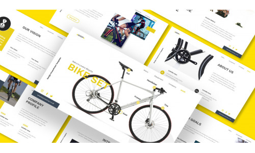 Bike Set Presentation Powerpoint Template