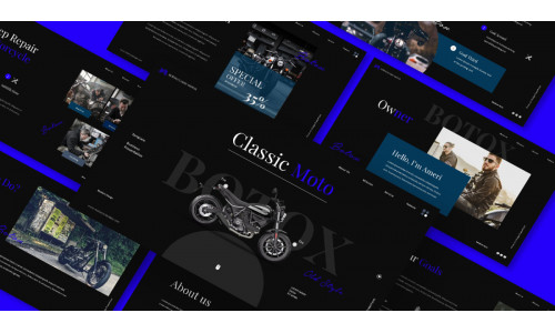 Botox Classic Motorcycle Keynote Presentation Template