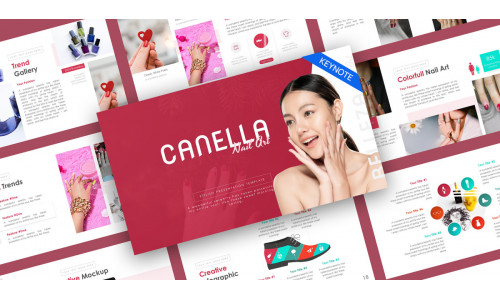 Canella Nail Art Stylish Keynote Template