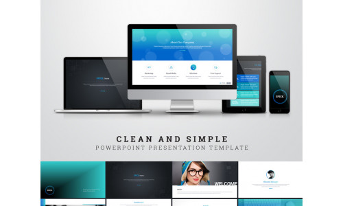 Clean and simple presentation special topic PowerPoint template