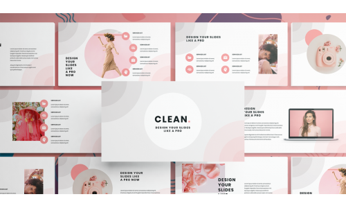 Clean Pink Google Slides Template #136943