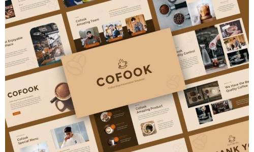 Cofook - Coffee Shop Presentation Google Slides Templates