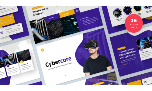 Cyber Security Company Presentation PowerPoint Template