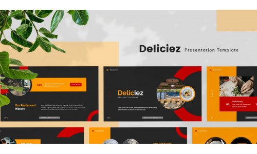 Deliciez — Restaurant Google Slides Template