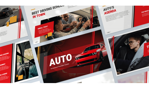 Driving School Presentation Google Slides Template