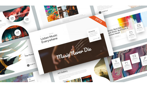 Exabat Artistic PowerPoint Template #244087