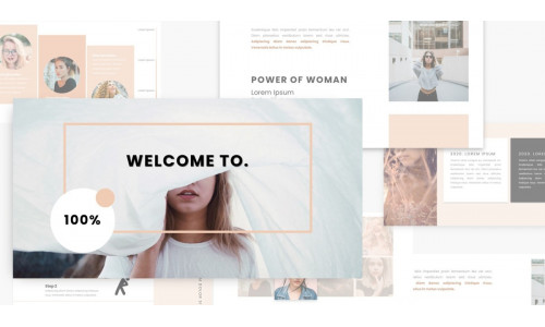 Feminime Woman PowerPoint template #159131