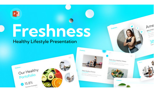 Freshness Healthy Lifestyle Clean PowerPoint Template