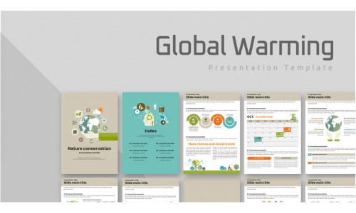 Global Warming Vertical PowerPoint Template