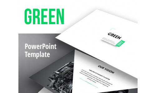 Green2017 PowerPoint template #65050