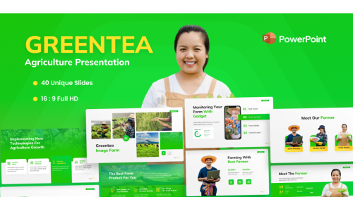 Greentea Agriculture Farm PowerPoint Template