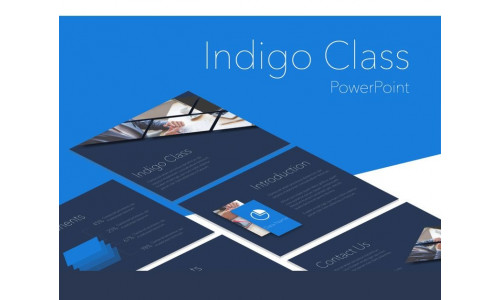 Indigo Class PowerPoint template #96583