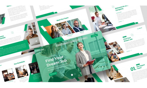 Jobseek - Job Vacancy & Jobseeker PowerPoint Template