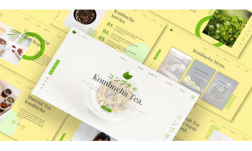 Kombucha Tea Powerpoint Template #318344
