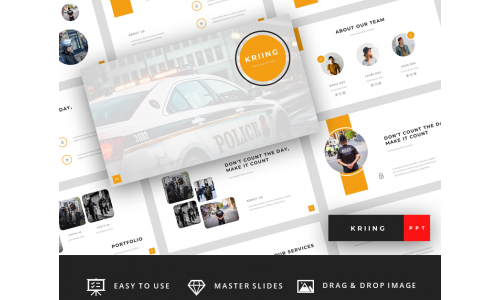 Kriing - Security Presentation PowerPoint template