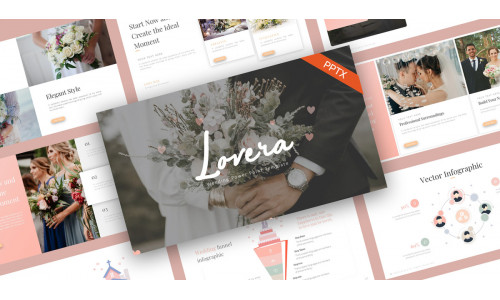 Lovely Wedding Minimalist PowerPoint Template