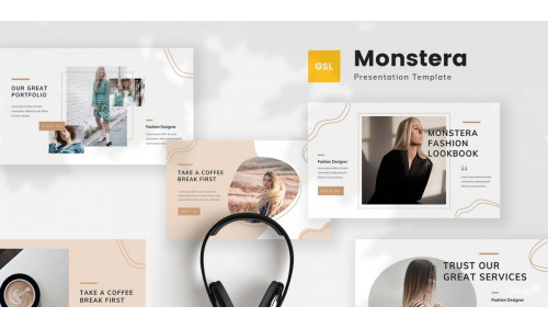 Monstera - Fashion Lookbook Google Slides Template