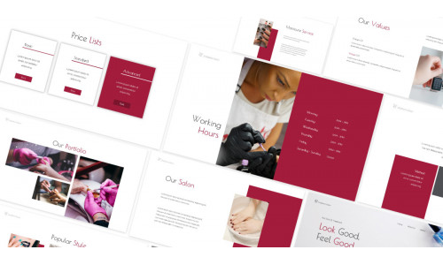 Nail Salon Powerpoint Template #192680