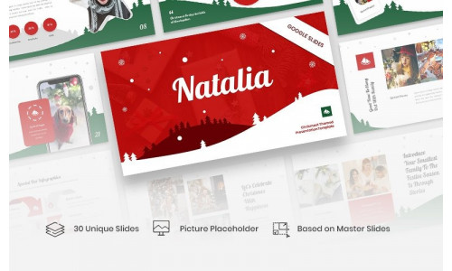 Natalia - Christmas Themed Google Slides Template