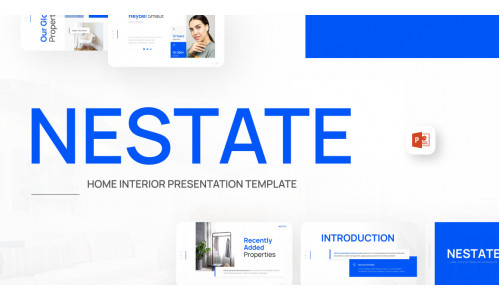 Nestate Home Interior Clean PowerPoint Template