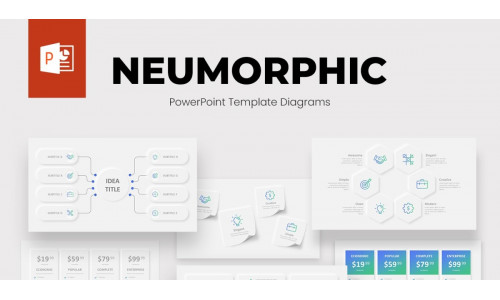 Neumorphic Animated PowerPoint Template Designs