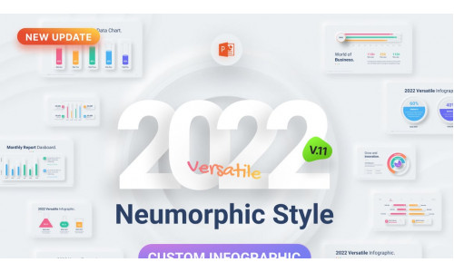 Neumorphic - Multipurpose Presentation Modern Design PowerPoint template