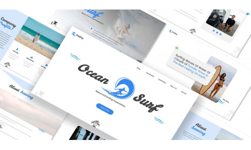 Ocean & Surfing Google Slides Presentation