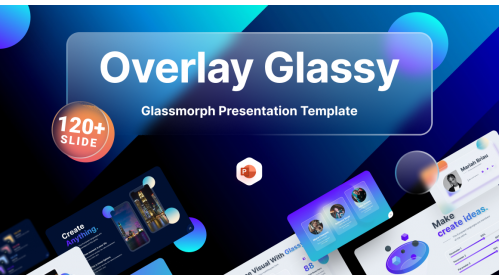 Overlay Glassy Glassmorph PowerPoint Template