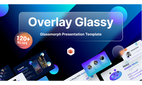 Overlay Glassy Glassmorph PowerPoint Template