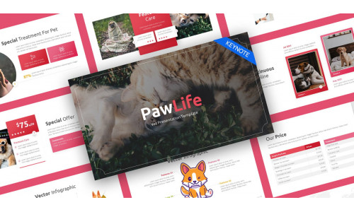 PawLife Pet Care Keynote Template #280199