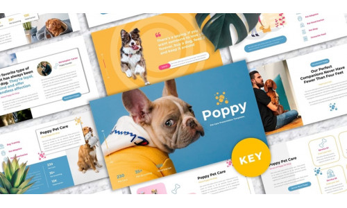 Poppy - Pet Care Keynote Templates #187566