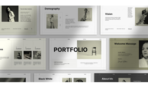 Portfolio Powerpoint Template Layout
