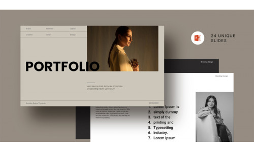Portfolio Presentation Powerpoint Template Layout