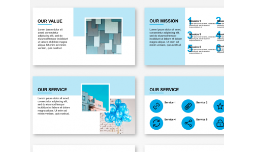 Professional Blue Presentation PowerPoint template