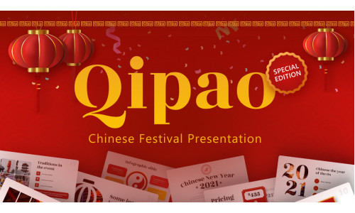 Qipao Chinese Festival Powerpoint Presentation PowerPoint template