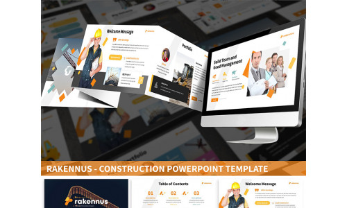 Rakennus - Construction PowerPoint template
