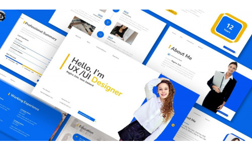Resume Designer Ui Ux Powerpoint Template