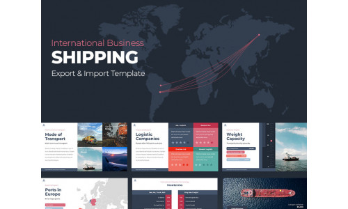 Shipping PowerPoint template #80628
