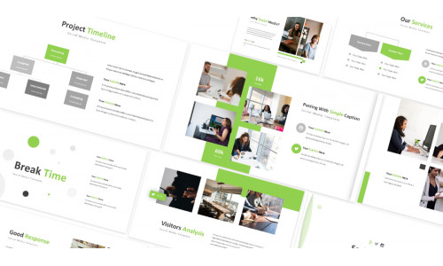 Social Media Green Keynote Template #325291