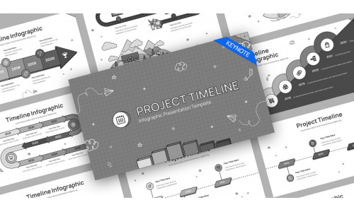 Timeline Doodle 3 Keynote Template #238191